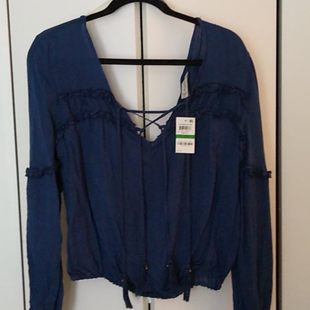 American Rag Blue Boho Shirt